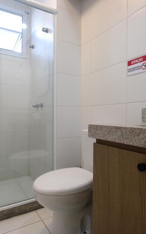 Apartamento para alugar com 79m², 2 quartos e 1 vagaBanheiro da suíte