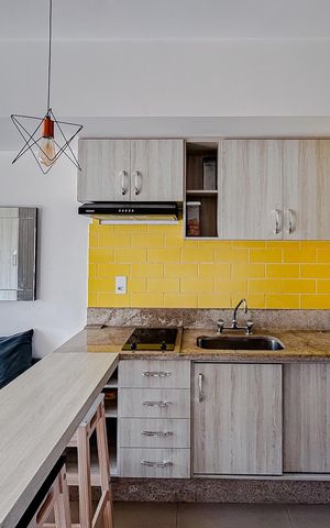Studio à venda com 37m², 1 quarto e 1 vagaCozinha