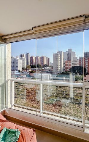 Studio à venda com 37m², 1 quarto e 1 vagaVaranda