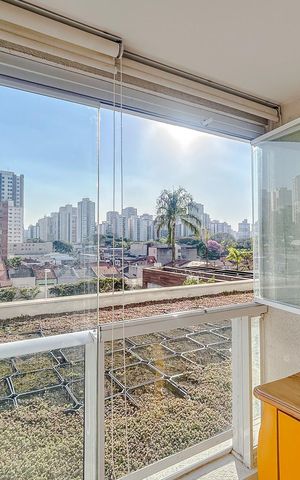 Studio à venda com 37m², 1 quarto e 1 vagaVaranda