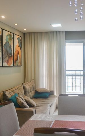 Apartamento à venda com 57m², 2 quartos e 2 vagasSala