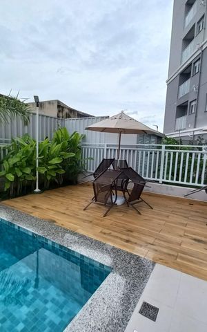 Apartamento para alugar com 42m², 2 quartos e 1 vaga Apartamento para alugar com 42m², 2 quartos e 1 vagaÁrea comum - Piscina