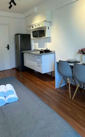 Studio para alugar com 26m², 1 quarto e sem vaga Studio para alugar com 26m², 1 quarto e sem vagaSala/Quarto