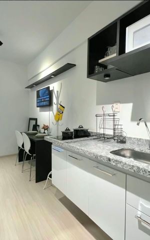 Studio para alugar com 27m², 1 quarto e sem vaga Studio para alugar com 27m², 1 quarto e sem vagaSala/Quarto