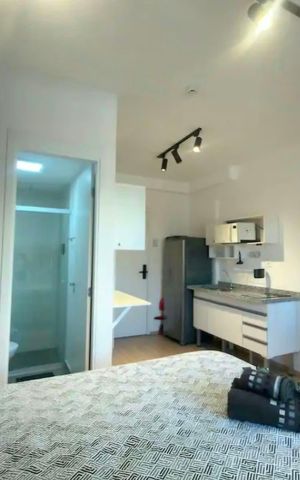 Studio para alugar com 27m², 1 quarto e sem vaga Studio para alugar com 27m², 1 quarto e sem vagaSala/Quarto