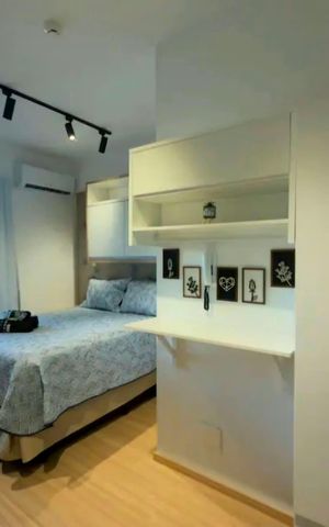 Studio para alugar com 27m², 1 quarto e sem vaga Studio para alugar com 27m², 1 quarto e sem vagaSala/Quarto