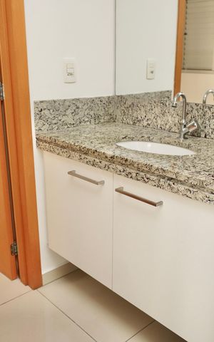Studio para alugar com 40m², 1 quarto e 1 vaga Studio para alugar com 40m², 1 quarto e 1 vagaBanheiro