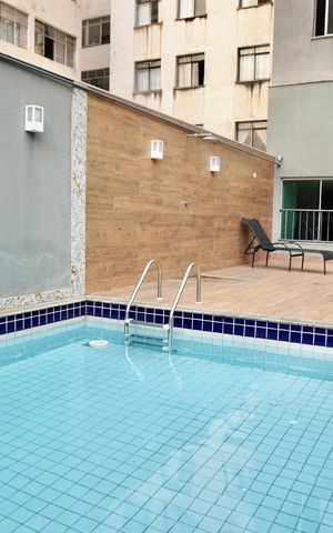Studio para alugar com 40m², 1 quarto e 1 vaga Studio para alugar com 40m², 1 quarto e 1 vagaÁrea comum - Piscina