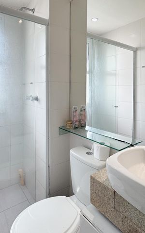Apartamento para alugar com 57m², 2 quartos e 1 vaga Apartamento para alugar com 57m², 2 quartos e 1 vagaBanheiro Social