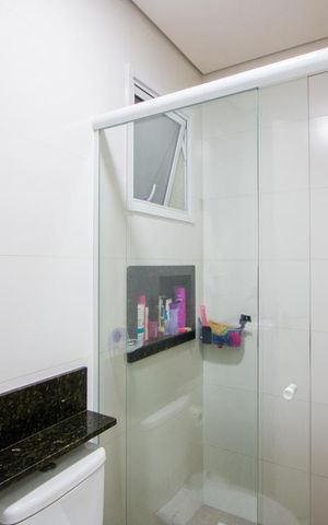 Apartamento para alugar com 54m², 2 quartos e 2 vagas Apartamento para alugar com 54m², 2 quartos e 2 vagasBanheiro do quarto 1