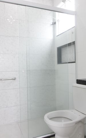Casa para alugar com 100m², 2 quartos e 1 vagaBanheiro da Suíte 1