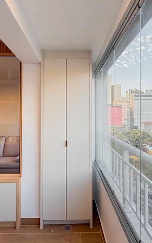 Apartamento à venda com 27m², 1 quarto e sem vagaVaranda