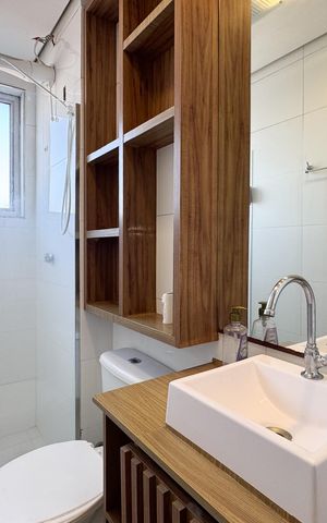 Apartamento à venda com 56m², 2 quartos e 1 vaga Apartamento à venda com 56m², 2 quartos e 1 vagaBanheiro Social