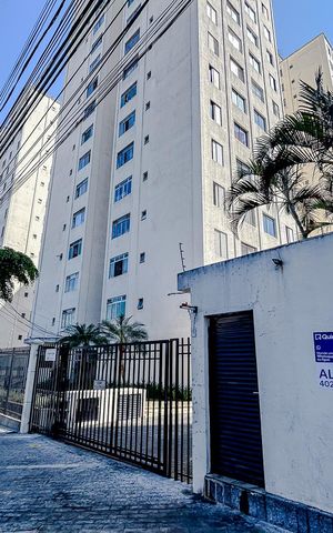 Apartamento para alugar com 48m², 1 quarto e 1 vagaFachada com Plaquinha