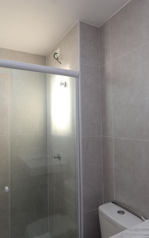 Studio para alugar com 36m², 1 quarto e 1 vaga Studio para alugar com 36m², 1 quarto e 1 vagaBanheiro