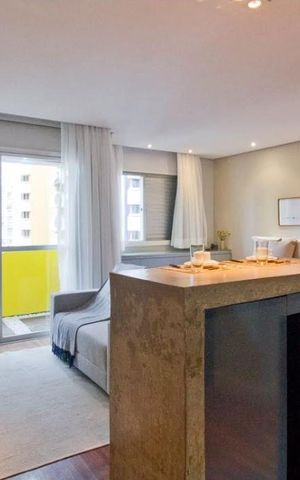 Apartamento para alugar com 32m², 1 quarto e 1 vaga Apartamento para alugar com 32m², 1 quarto e 1 vagaSala