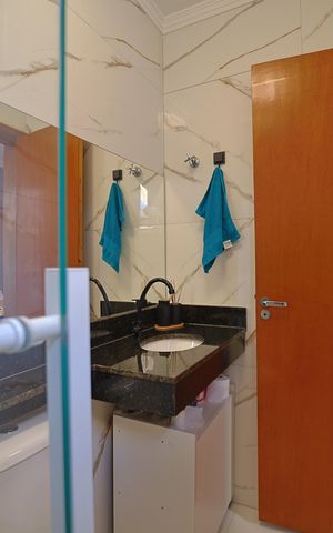 Casa de condomínio à venda com 65m², 2 quartos e 1 vagaBanheiro do Quarto 2