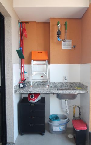 Apartamento para alugar com 40m², 2 quartos e 1 vagaSala / Cozinha - Varanda