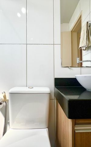 Apartamento à venda com 45m², 2 quartos e 2 vagas Apartamento à venda com 45m², 2 quartos e 2 vagasBanheiro Social