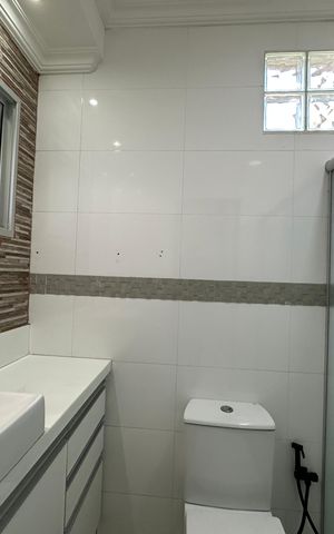 Casa para alugar com 75m², 3 quartos e sem vaga Casa para alugar com 75m², 3 quartos e sem vagaBanheiro da Suíte