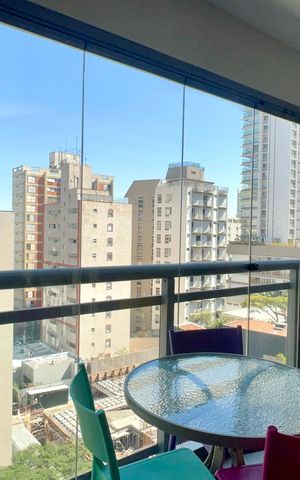 Studio para alugar com 31m², 1 quarto e sem vagaVaranda