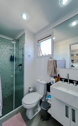 Apartamento à venda com 68m², 3 quartos e 2 vagasBanheiro da Suíte