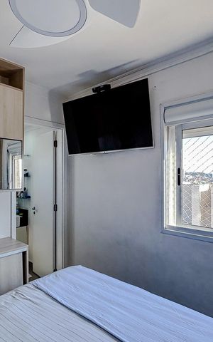 Apartamento à venda com 68m², 3 quartos e 2 vagasQuarto 3 - Suíte
