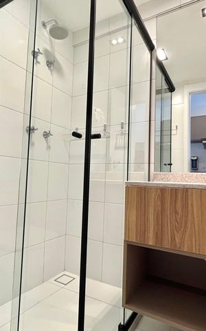 Studio para alugar com 28m², 1 quarto e sem vaga Studio para alugar com 28m², 1 quarto e sem vagaBanheiro
