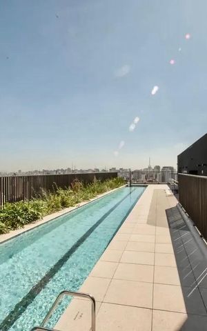 Studio para alugar com 28m², 1 quarto e sem vaga Studio para alugar com 28m², 1 quarto e sem vagaÁrea comum - Piscina