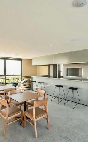 Studio para alugar com 28m², 1 quarto e sem vaga Studio para alugar com 28m², 1 quarto e sem vagaÁrea comum - Salão de festas