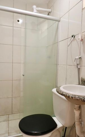 Studio para alugar com 53m², 0 quarto e 1 vaga Studio para alugar com 53m², 0 quarto e 1 vagaBanheiro