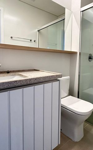 Apartamento para alugar com 76m², 1 quarto e 1 vagaBanheiro suíte 