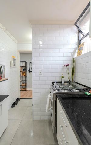 Apartamento à venda com 45m², 1 quarto e sem vaga Apartamento à venda com 45m², 1 quarto e sem vagaCozinha e Área de Serviço