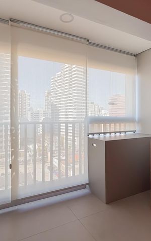 Studio para alugar com 27m², 1 quarto e sem vaga Studio para alugar com 27m², 1 quarto e sem vagaPersianas