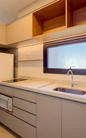 Studio para alugar com 27m², 1 quarto e sem vaga Studio para alugar com 27m², 1 quarto e sem vagaCozinha
