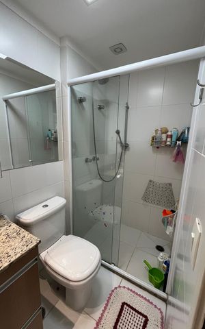 Apartamento à venda com 60m², 2 quartos e 1 vaga Apartamento à venda com 60m², 2 quartos e 1 vagaBanheiro da Suíte