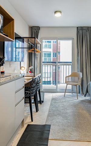 Apartamento à venda com 25m², 1 quarto e sem vaga Apartamento à venda com 25m², 1 quarto e sem vagaSala/Quarto