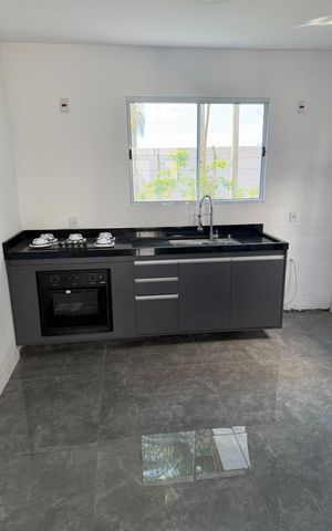 Casa de condomínio para alugar com 50m², 2 quartos e 2 vagas Casa de condomínio para alugar com 50m², 2 quartos e 2 vagasCozinha