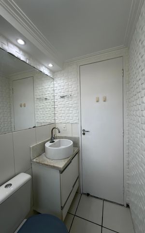 Apartamento para alugar com 47m², 2 quartos e 1 vaga Apartamento para alugar com 47m², 2 quartos e 1 vagaBanheiro social