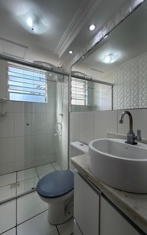 Apartamento para alugar com 47m², 2 quartos e 1 vaga Apartamento para alugar com 47m², 2 quartos e 1 vagaBanheiro social