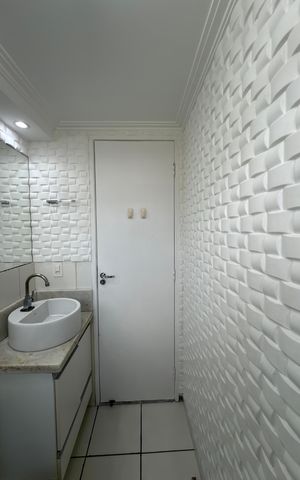 Apartamento para alugar com 47m², 2 quartos e 1 vaga Apartamento para alugar com 47m², 2 quartos e 1 vagaBanheiro social