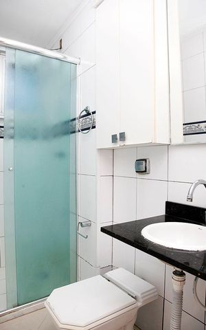 Apartamento à venda com 45m², 1 quarto e 1 vagaBanheiro Quarto Suíte