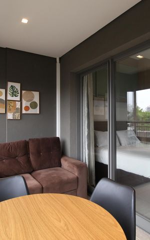 Studio para alugar com 27m², 1 quarto e sem vagaVaranda