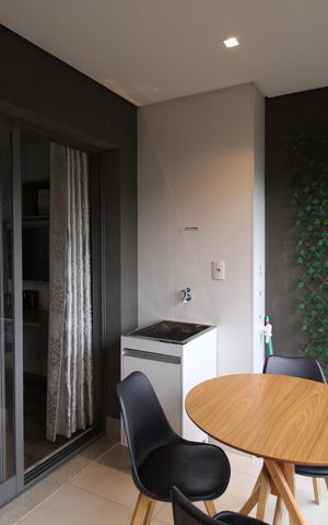 Studio para alugar com 27m², 1 quarto e sem vagaVaranda
