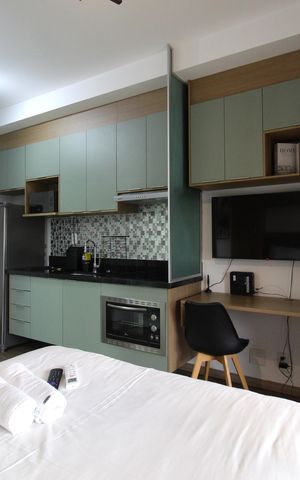 Studio para alugar com 27m², 1 quarto e sem vagaSala/Quarto