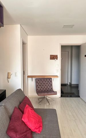 Apartamento para alugar com 43m², 1 quarto e 1 vaga
