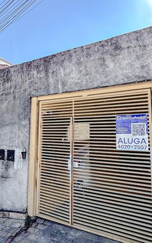 Casa para alugar com 45m², 1 quarto e 1 vagaFachada com Plaquinha