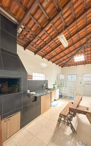 Casa para alugar com 200m², 3 quartos e 2 vagasÁrea gourmet