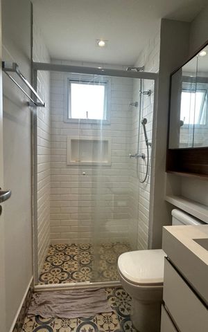 Apartamento para alugar com 63m², 2 quartos e 1 vaga Apartamento para alugar com 63m², 2 quartos e 1 vagaBanheiro da Suíte