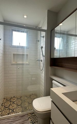 Apartamento para alugar com 63m², 2 quartos e 1 vaga Apartamento para alugar com 63m², 2 quartos e 1 vagaBanheiro da Suíte